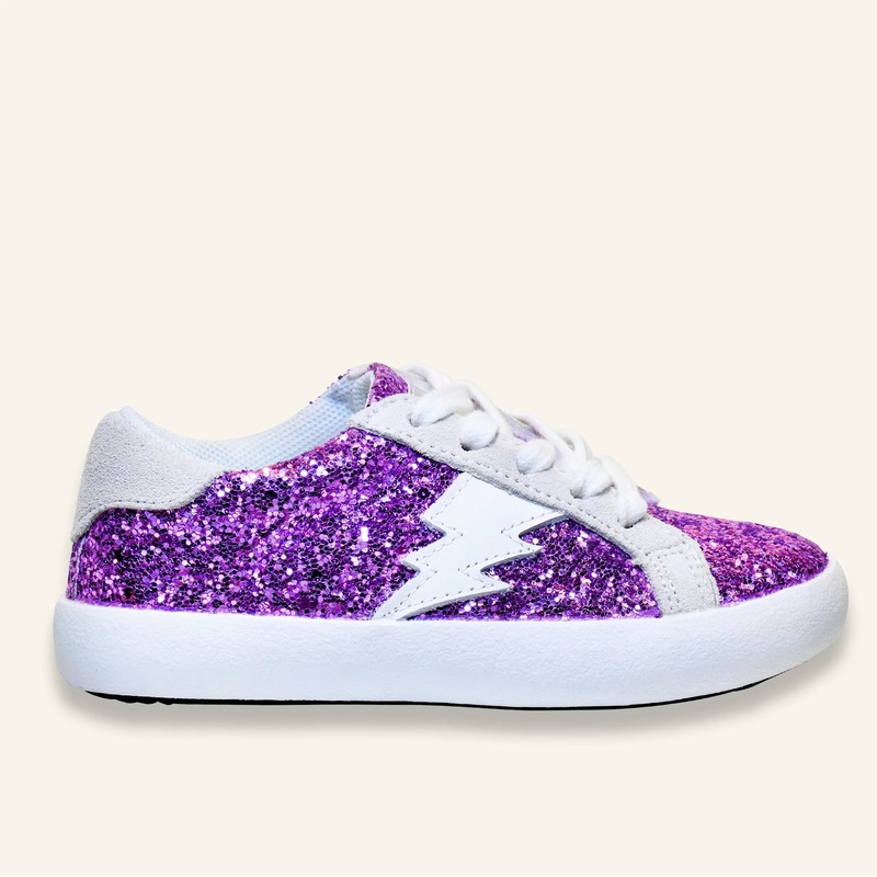 Little Chicken Sneaker -Ziggy Purple Glitter