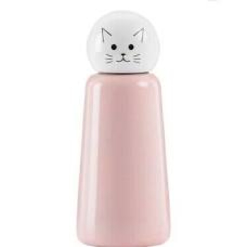 Lund Waterbottle - Pink and White Cat