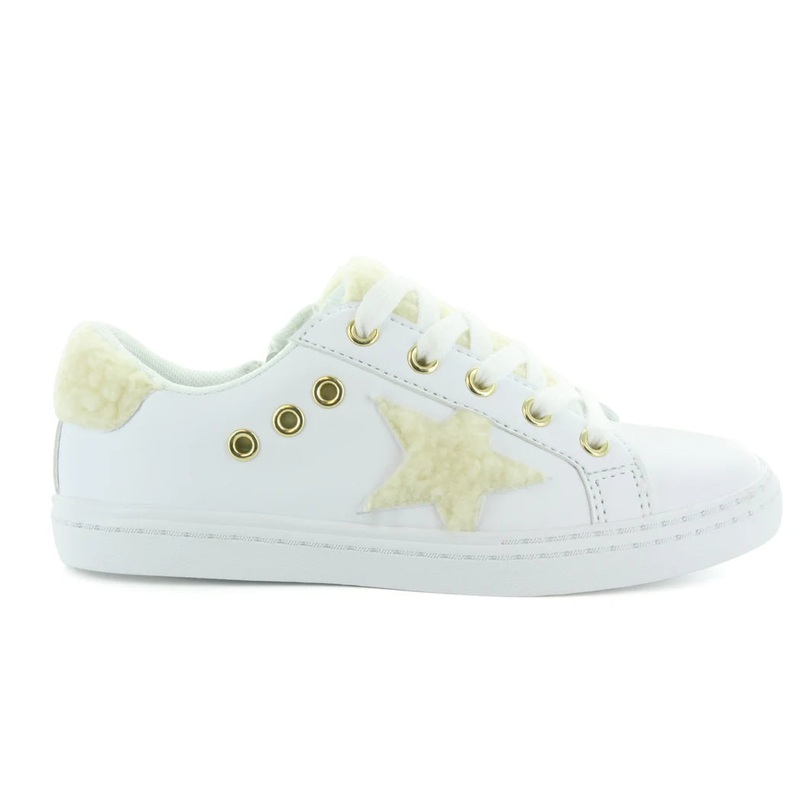 Mia Star Lace Sneaker White Avas Fur Star Lace