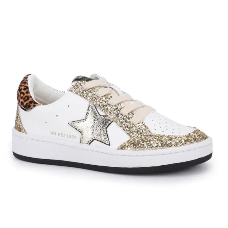 Vintage Havana Aliza Sneaker- White/Gold Glitter