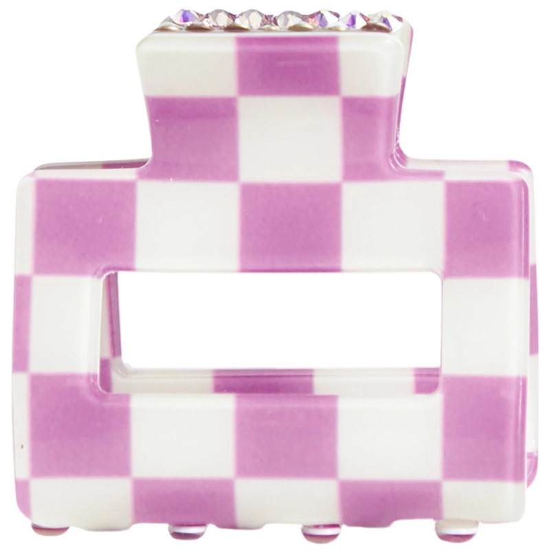 Bari Lynn Checkered Crystalized Mini Claw Clips