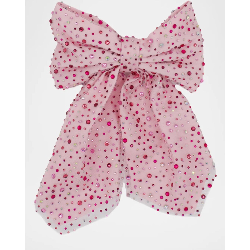 BariLynn BeJeweled Tulle Tail Bow