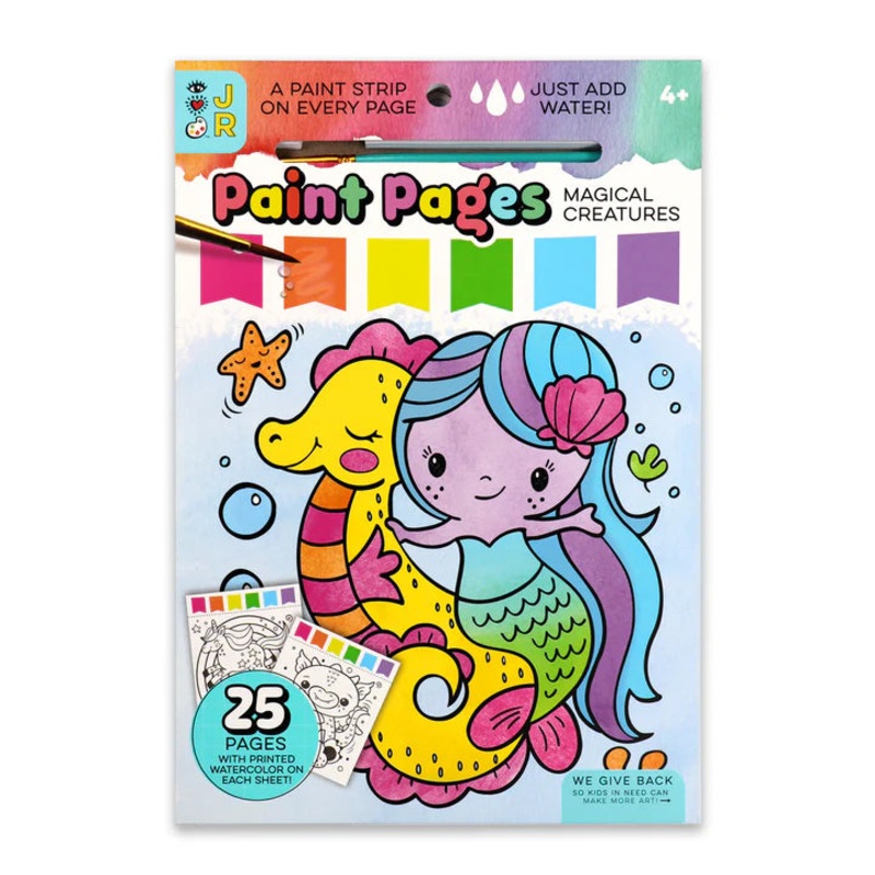 Bright Stripes Paint Pages- Magical Creatures