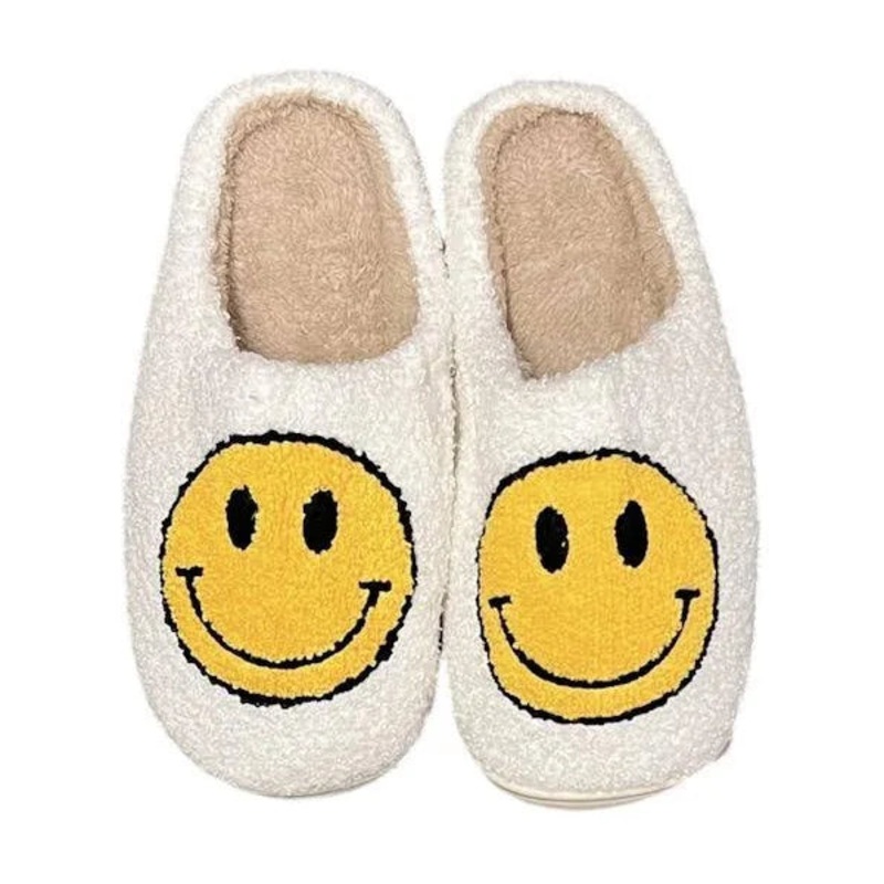 Living Royal Smiley Face Slippers