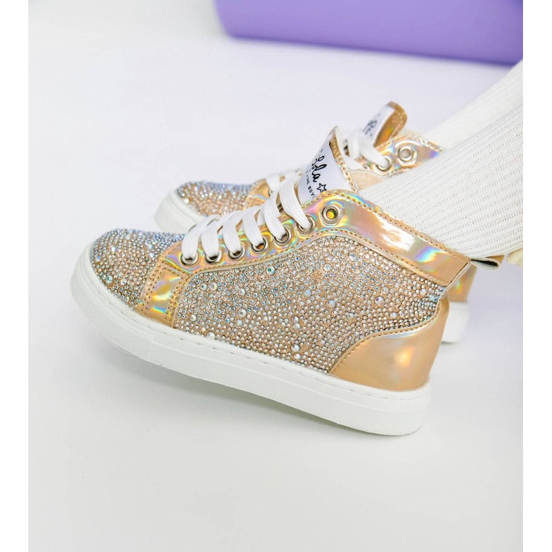 Lola and the Boys Sneaker-Crystal Hi-Top