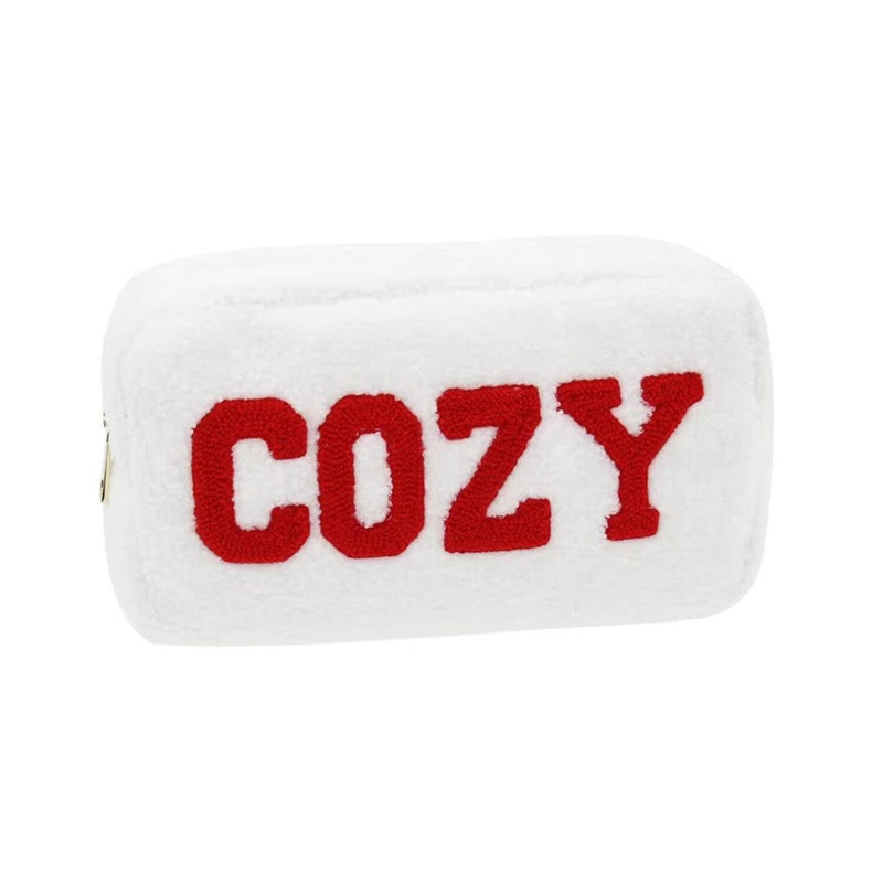 Sherpa Varsity Ivory Pouch - COZY