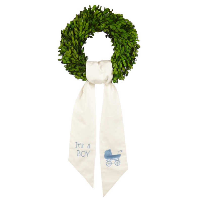 The Yellow Lamb Wreath Sash: Its A Boy