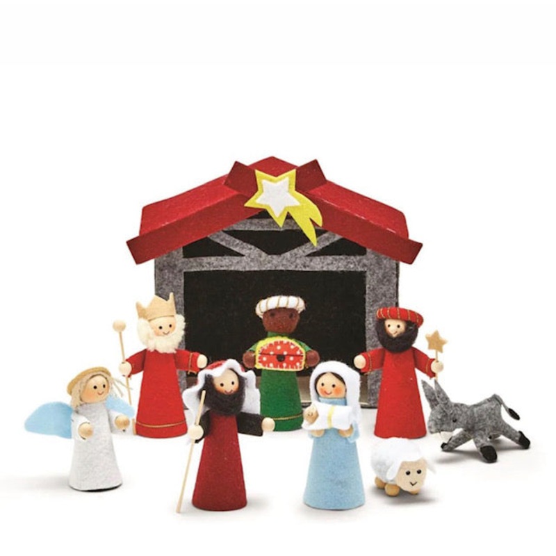 Two's Company 9Pc Felt Nativity PlaySet
