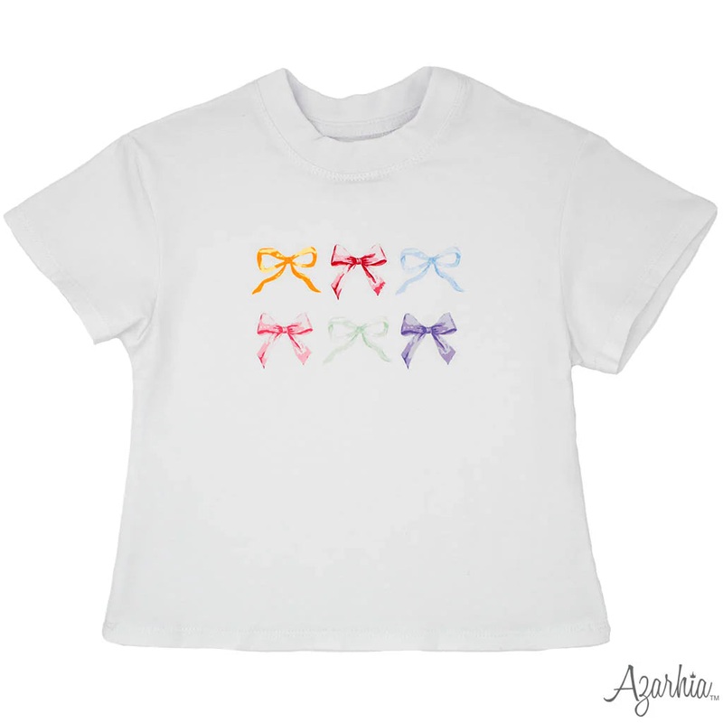 Azarhia Bows Boxy White Tee