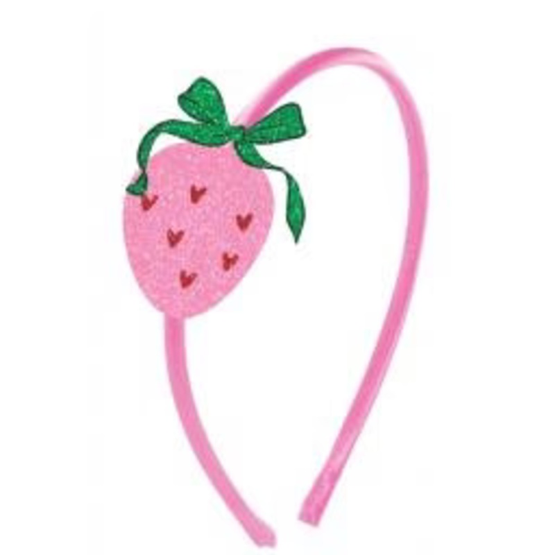 Azarhia Strawberry Valentine Heart Rhinestone Patch Jeweled Headband