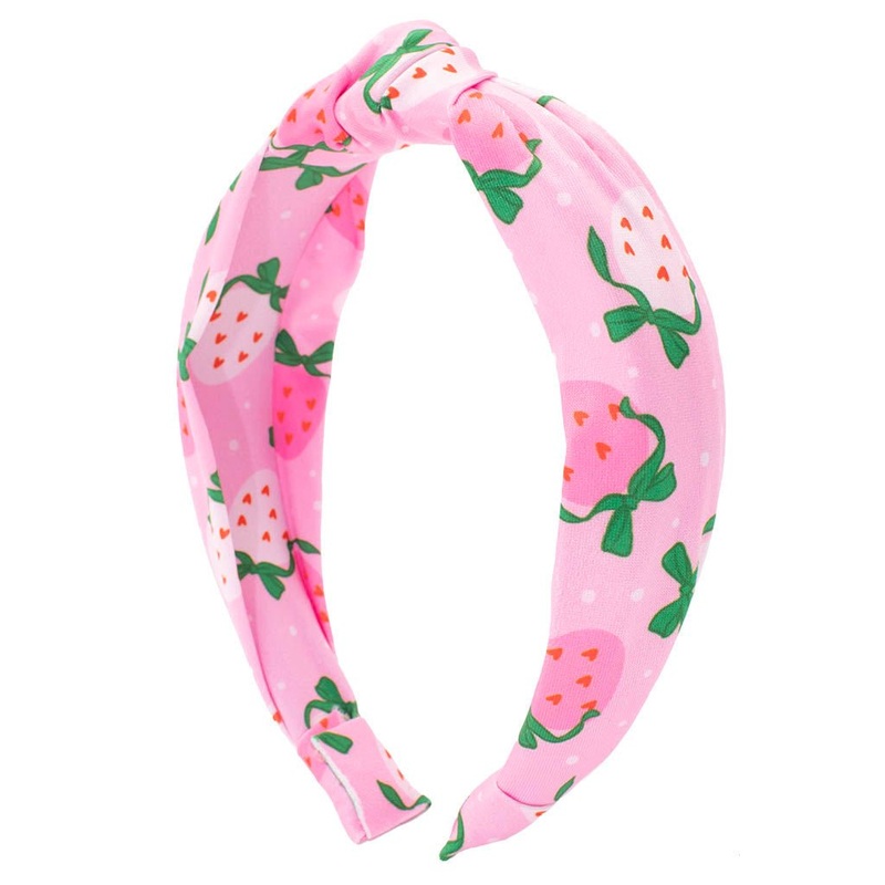 Azarhia Top Knot Headband - Strawberry Valentine Hearts