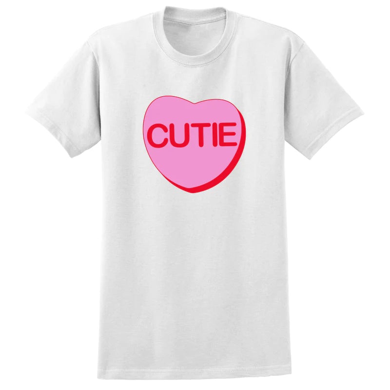 Azarhia White S/S Valentine CUTIE Tee
