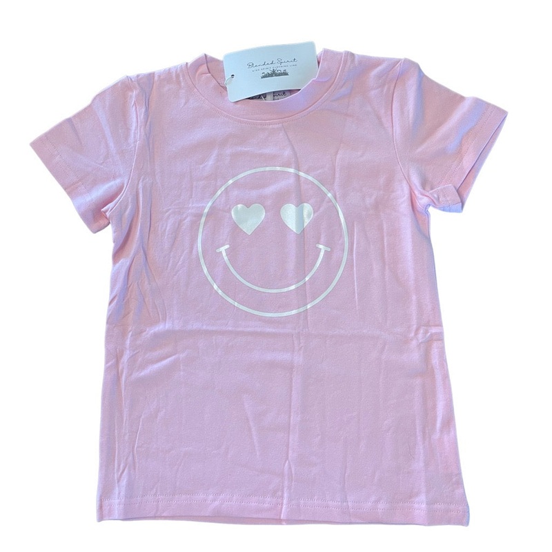 Blended Spirit Pink Smiley Face S/S Tee