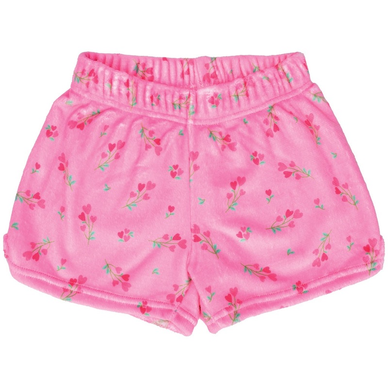 iScream Theme Sweet Pink Floral Plush Shorts