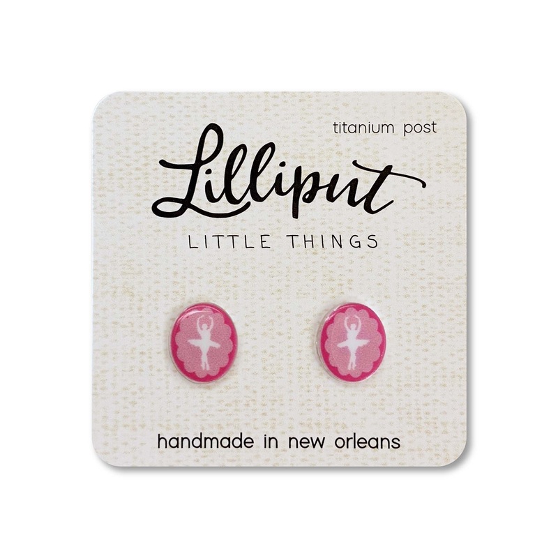 Lilliput Little Things Earrings - Ballerina Cameo