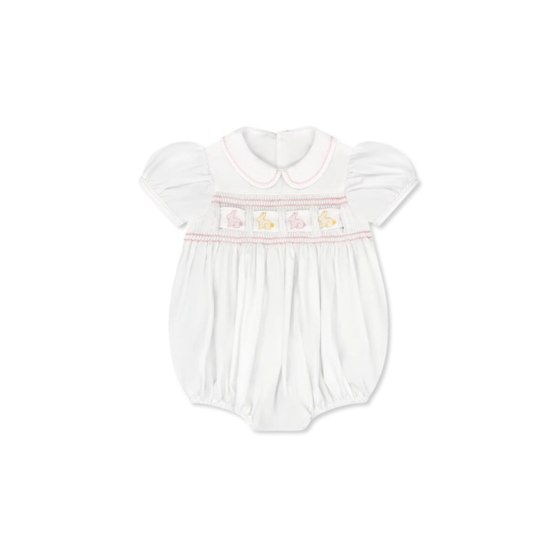 Lullaby Set Ruth Ribbon Bubble - Blessings White, Pleasant Pink