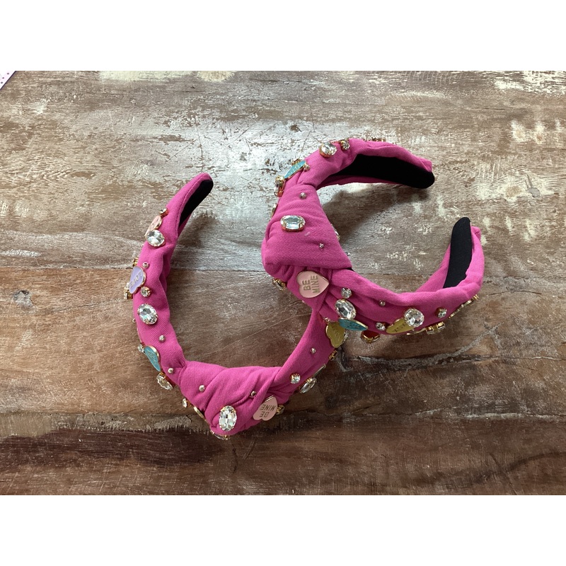 Pink Multi Charm Valentine Knot Headband