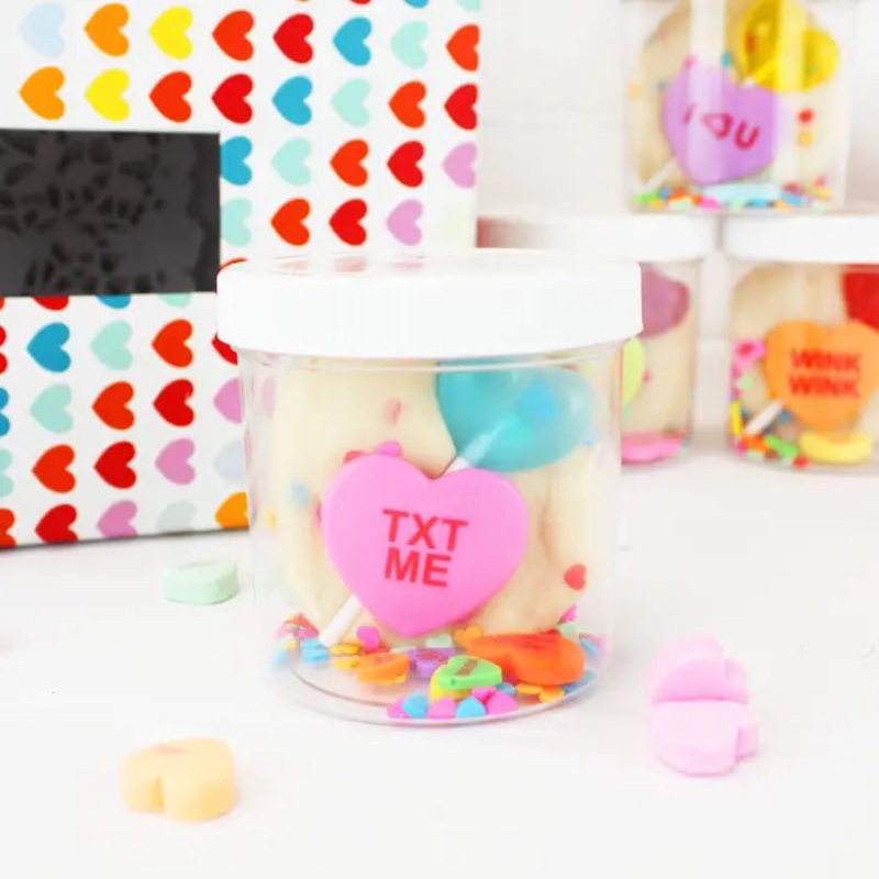 Play Dough Mini Jar - 4.8oz. Valentine's Candy Hearts Dough