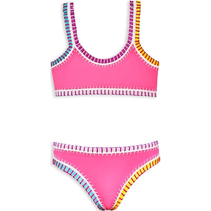 PQ Swim Sporty Rainbow Embroidered Bikini