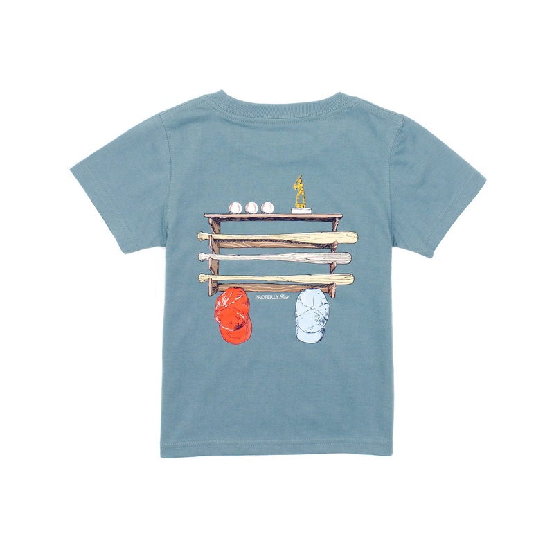 Properly Tied Bat Rack S/S Tee - Steel Blue