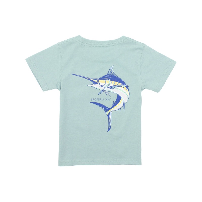 Properly Tied Blue Marlin S/S Tee - Marine Mist