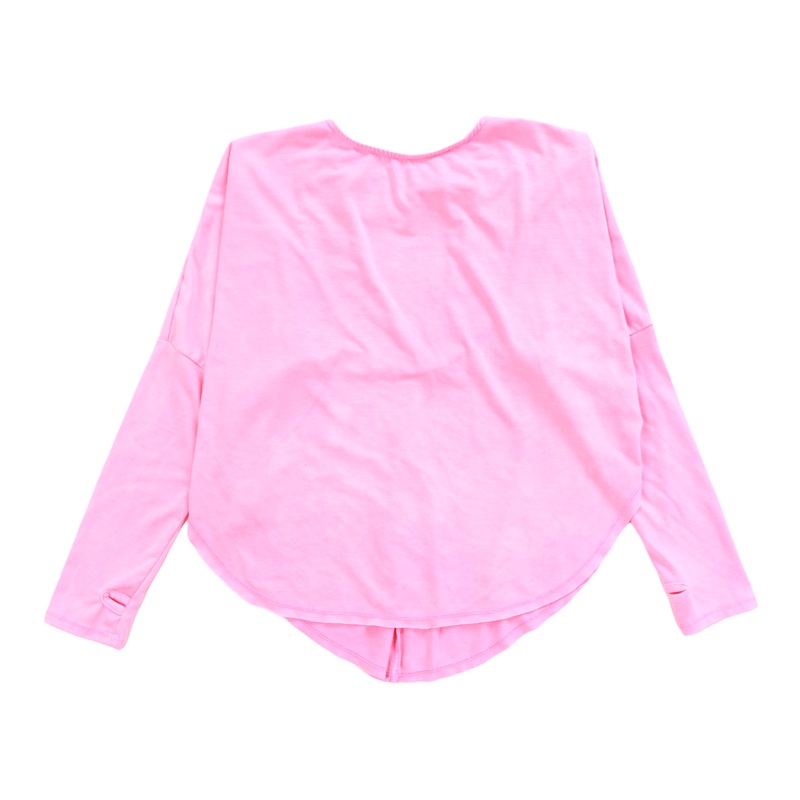 T2LOVE L/S Open Back Fashion Top - Neon Pink