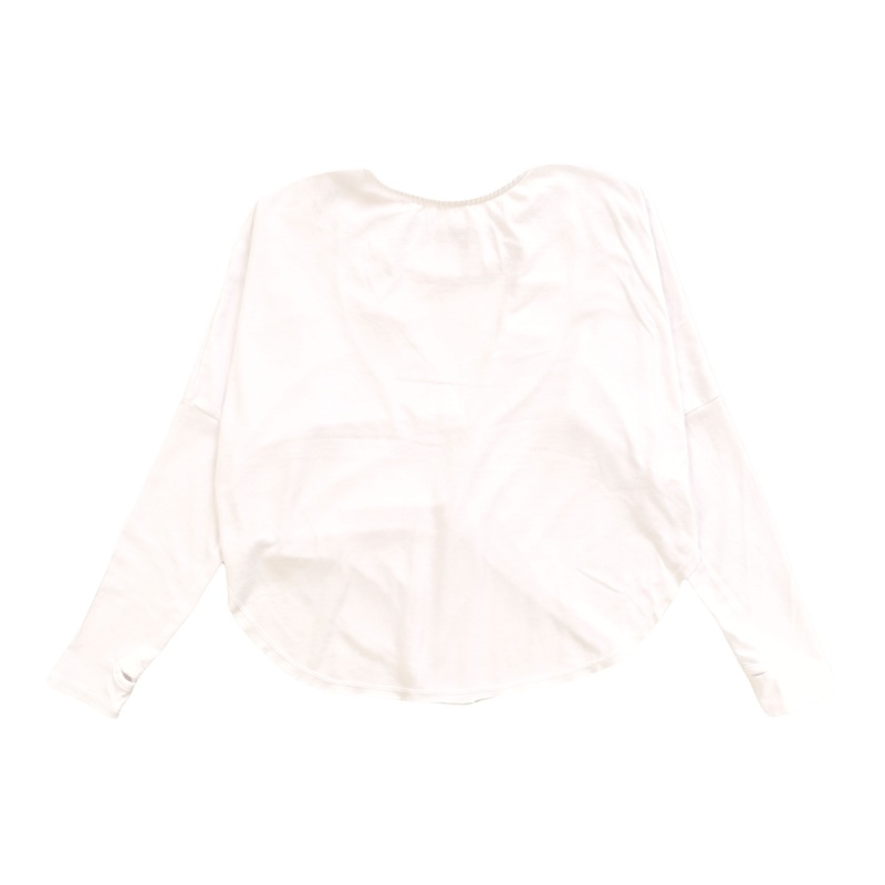 T2LOVE L/S Open Back Fashion Top - White