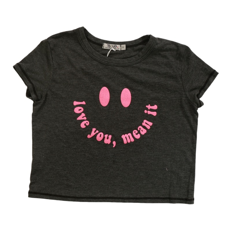 T2LOVE "Love You, Mean It" S/S Boxy Top