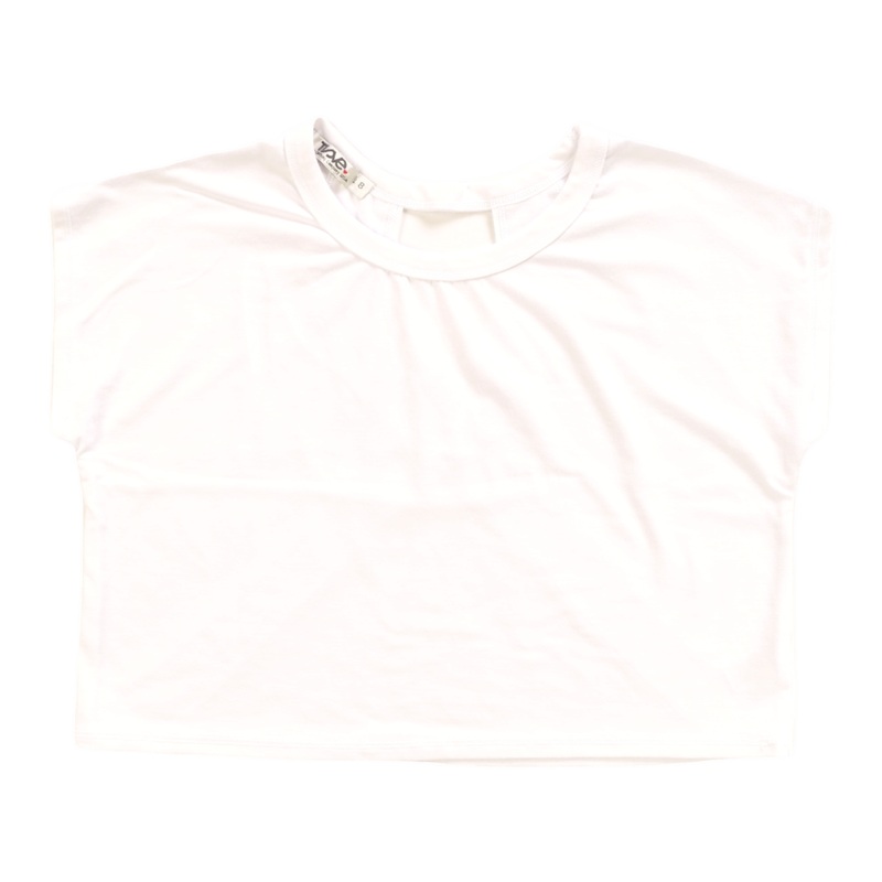 T2LOVE S/S Open Back Fashion Top - White