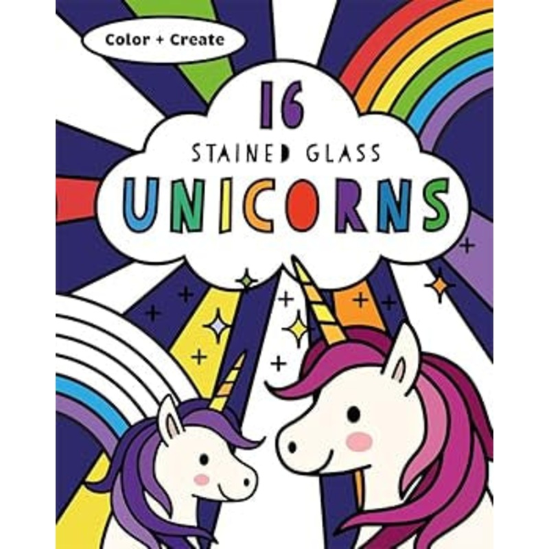 16 Stained Glass - Unicorns