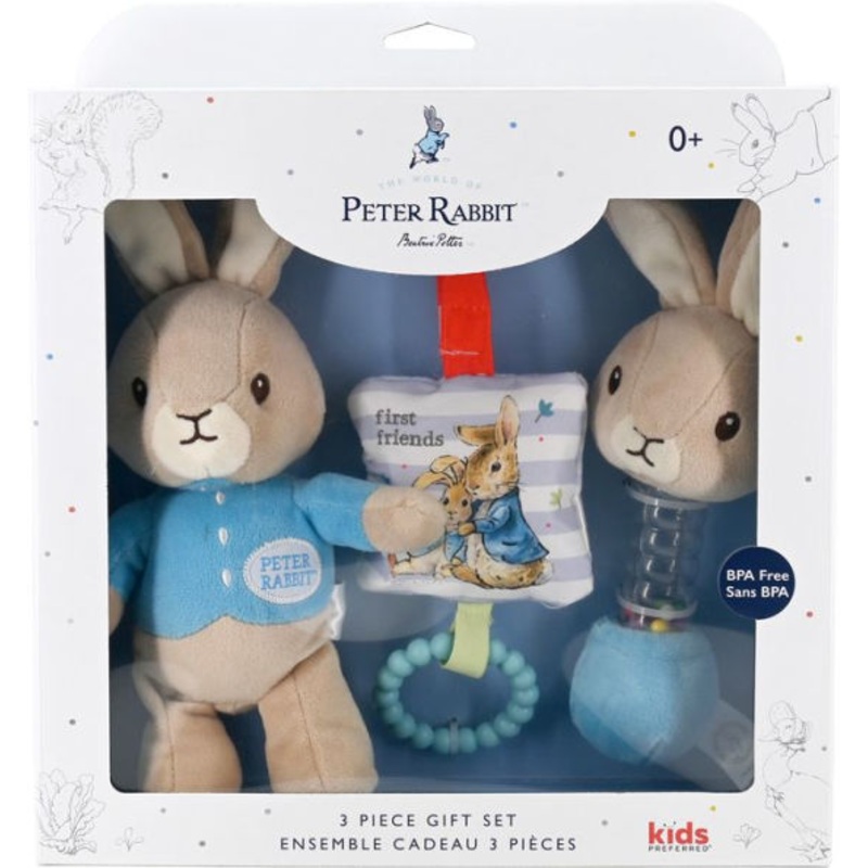 Beatrix Potter Gift Set - Includes Plush, Rattle & Teether