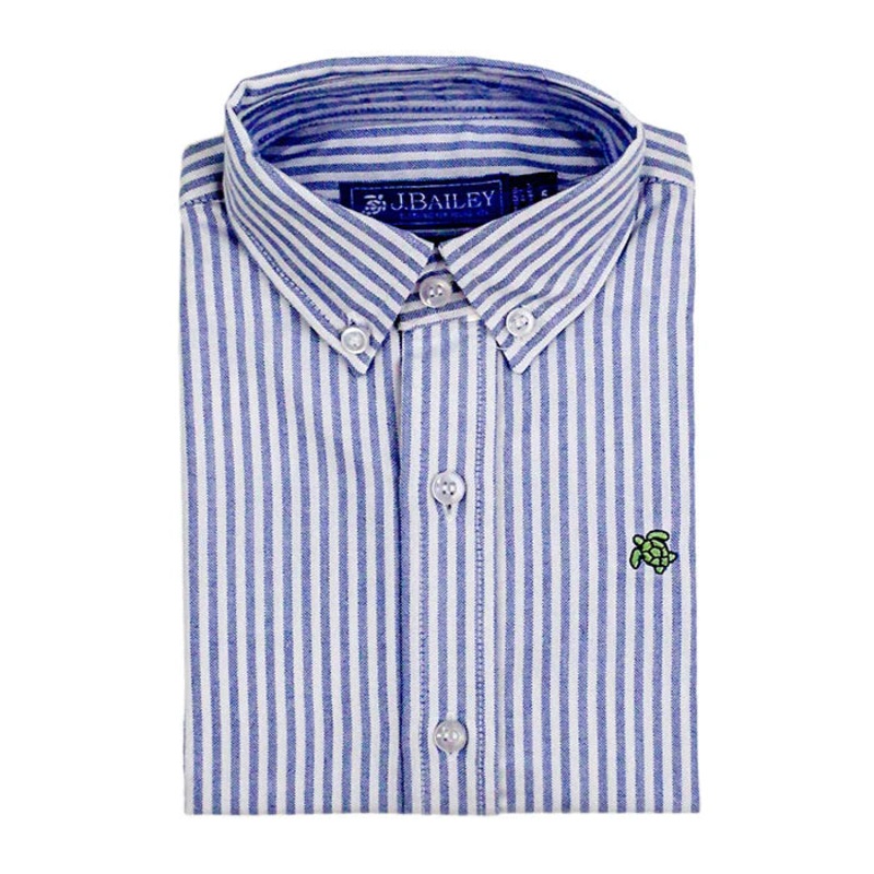 J. Bailey Roscoe Button Down Shirt - Striped Oxford