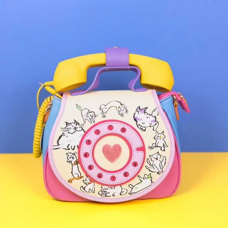 Bewaltz Ring Ring Phone Convertible Handbag Purse - Cat