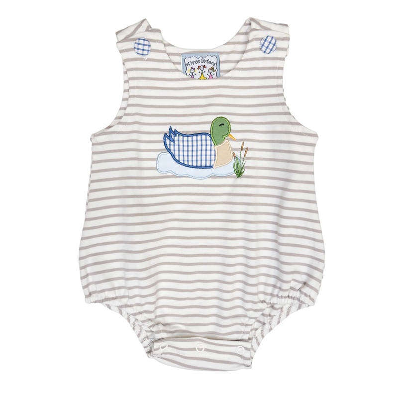 Boys Appliqued Bubble - Duck