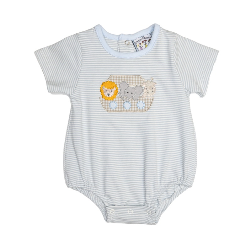 Boys Appliqued Bubble - Noah's Ark