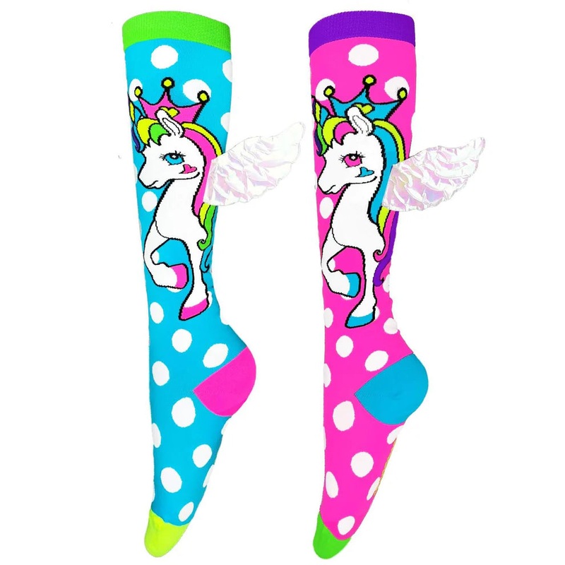 Madmia Crazy Socks - Flying Unicorn (Ages 6-99)