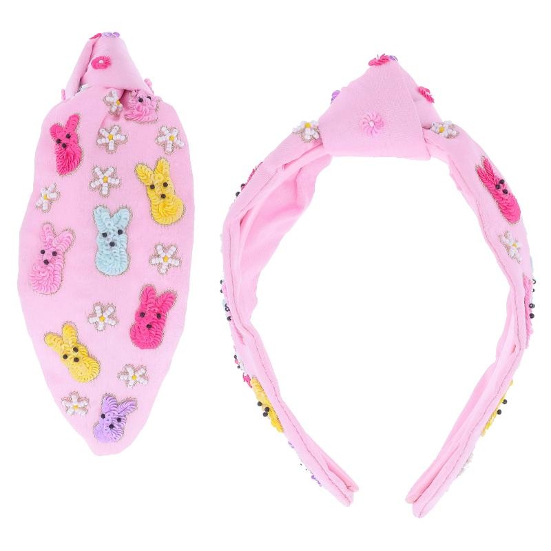 Multi Sequin Bunny and Beaded Daisy Headband