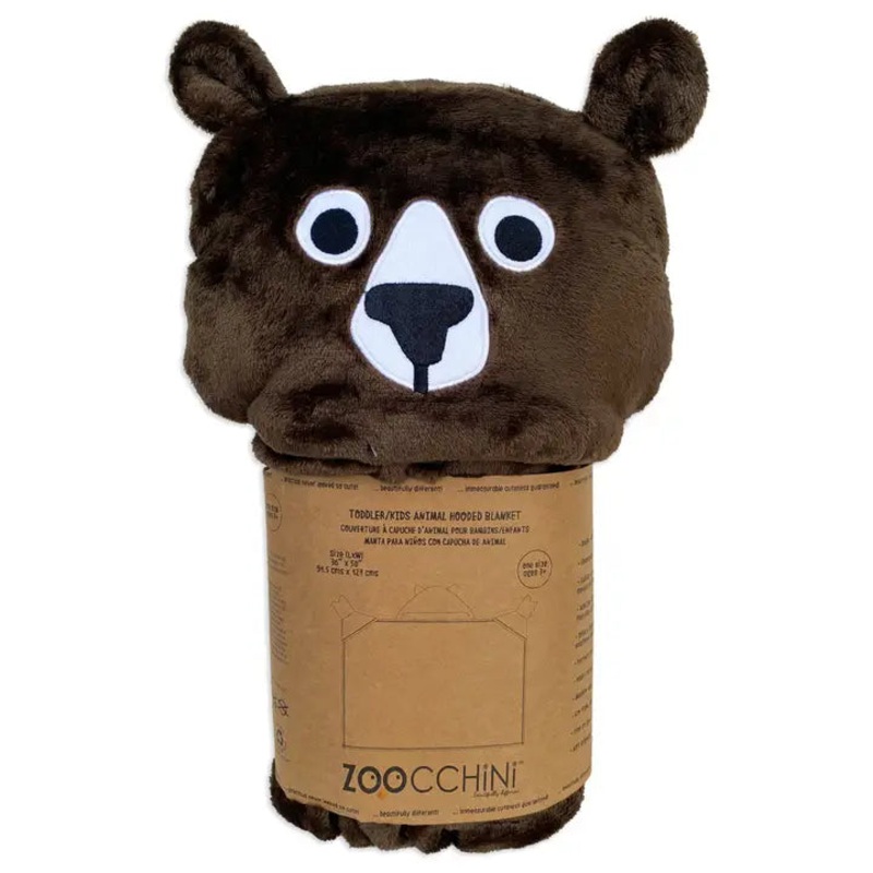 Toddler/Kids  (50"x36") Animal Hooded  Blanket - Bosley the Bear