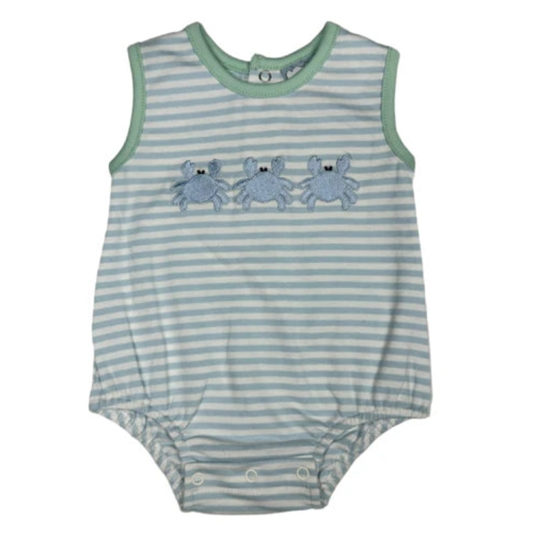 Boys Appliqued Bubble - Crab