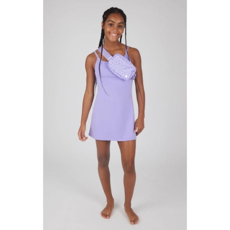 Girls Lux Tennis Dress and Fanny Bag - Lavender