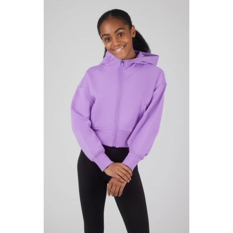 Girls Scuba Full Zip Everyday Hoodie Jacket - Lavender