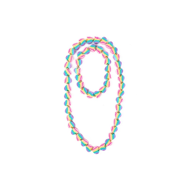 Great Pretenders Heart of Many Colors Necklace & Bracelet Set
