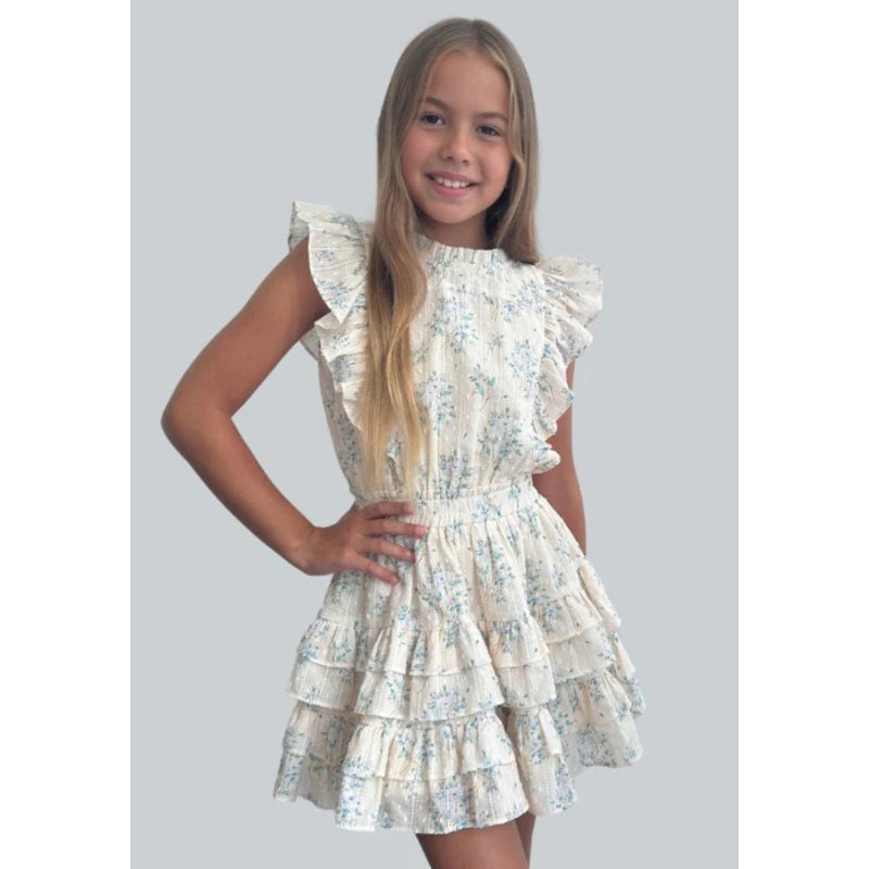 Gustavia Dress In Blue Roses
