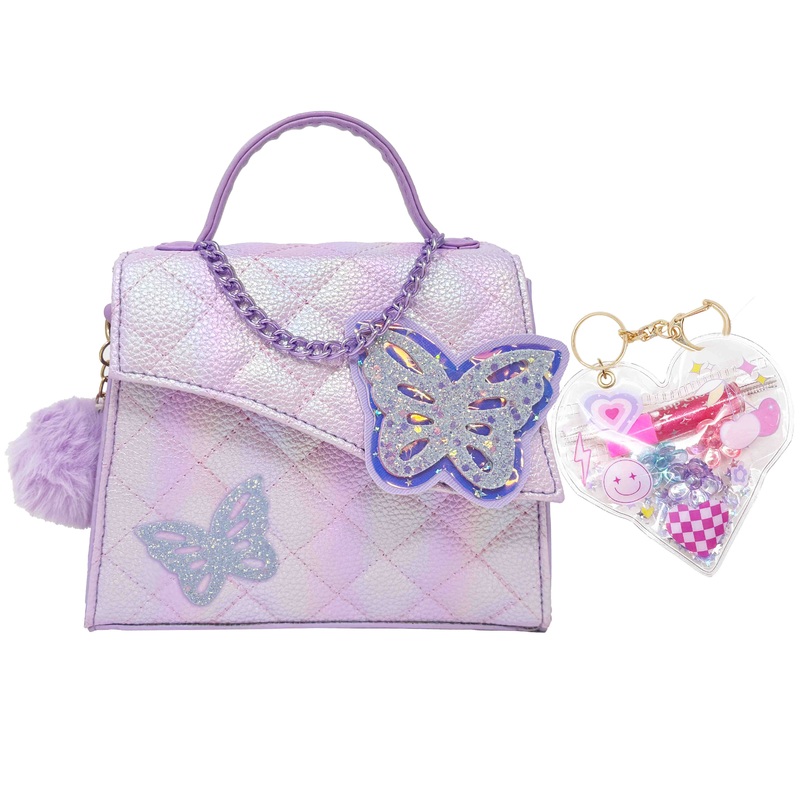 Hot Focus Fancy Fashion Crossbody Handbag - Tie Dye Butterfly