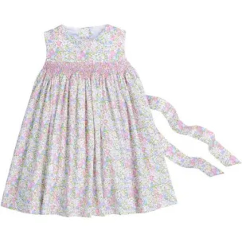 Little English Simply Smocked Cheekwood Floral Dress