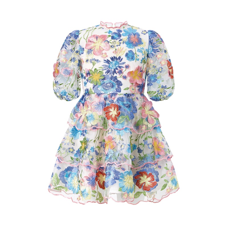 Marlo Kids Laura Embroidered Mini Dress