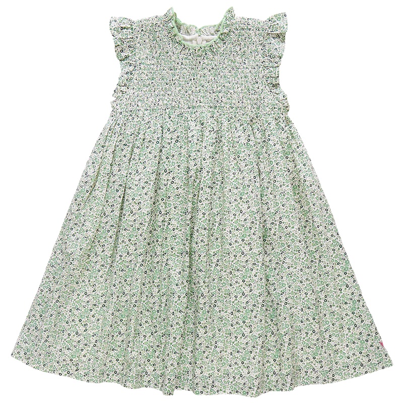 Pink Chicken Green Mini Ditsy Stevie Dress