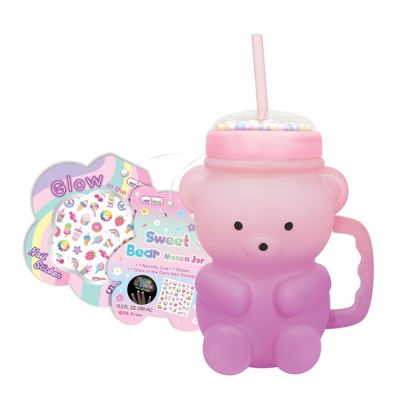 Sweet Bear Mason Jar Cup - Sugar Crush