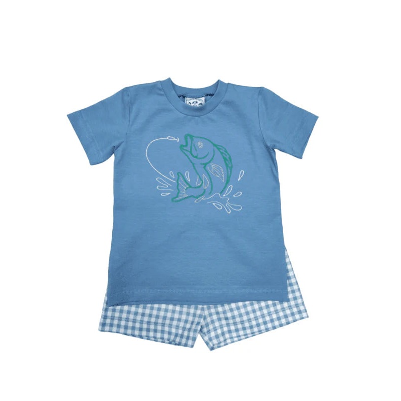 Three Sisters Boys Short Set - Bass Fish