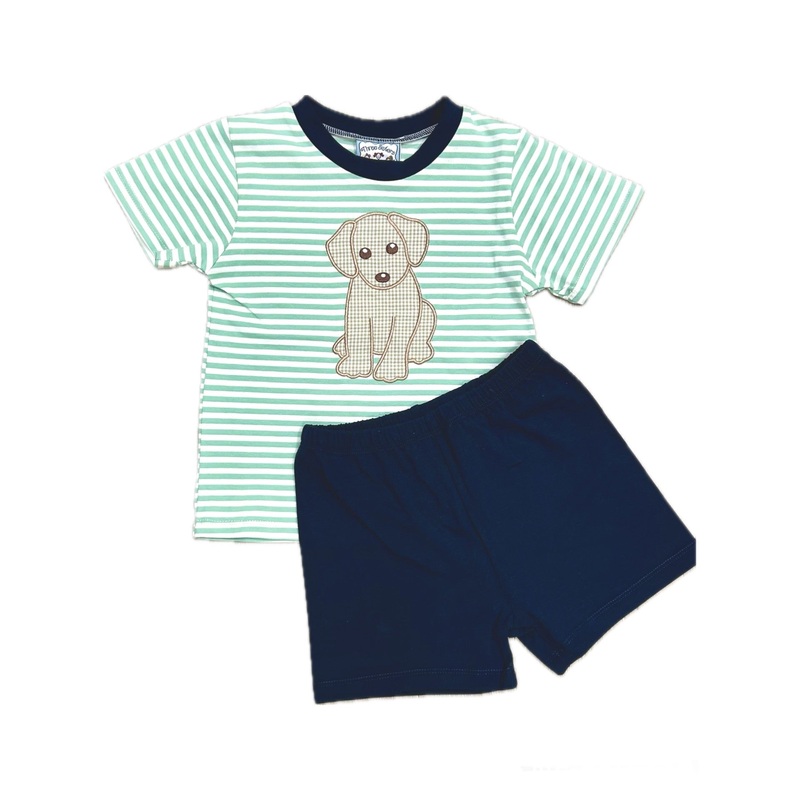Three Sisters Boys Short Set - Puppy